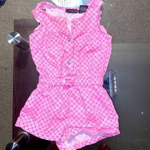 Pink in white 18months Calvin Klein jeans one piece romper